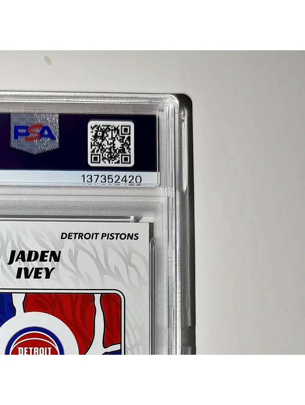 Jaden Ivey 2024-25 Panini NBA #17 Sticker 57/100 Red Foil PSA 8 NM-MT